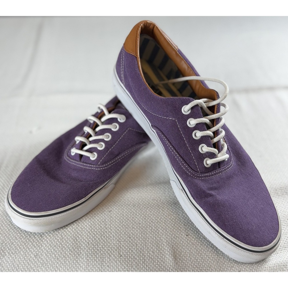 Vans Shoes Mens Size 11.5 Purple Canvas Low Top Lace Up Casual Skate Sneakers - Picture 10 of 10